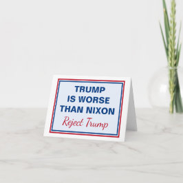 Trump is erger dan Nixon Trump afwijzen Kaart