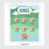 Trump is geen koning sticker (Vel)