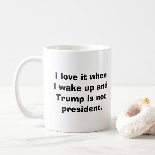 Trump is geen president mok (Met donut)