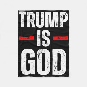 Trump is God Grappig Trump is God Fleece Deken