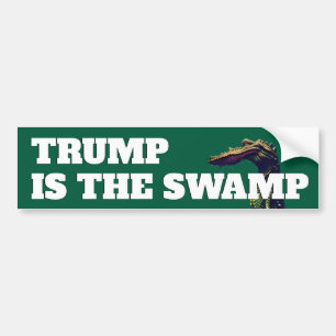 Trump is het moeras bumpersticker