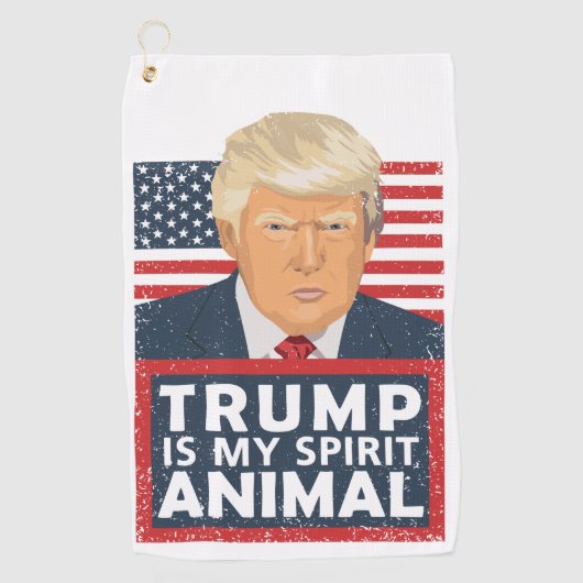 Trump is mijn dierlijk grappigte golfhanddoek (Voorkant)