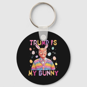 Trump is mijn konijn, maak Pasen weer geweldig gra Sleutelhanger