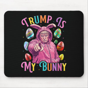 Trump is mijn konijnenjacht eieren maken paasgroen muismat