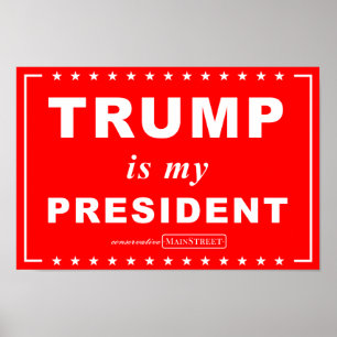 TRUMP is mijn PRESIDENT (rood) Poster
