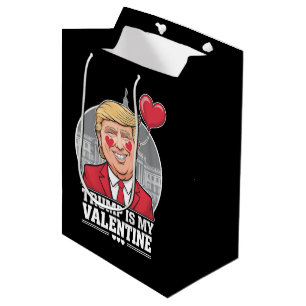 Trump is mijn Valentijn retro Valentijnsdag Medium Cadeauzakje
