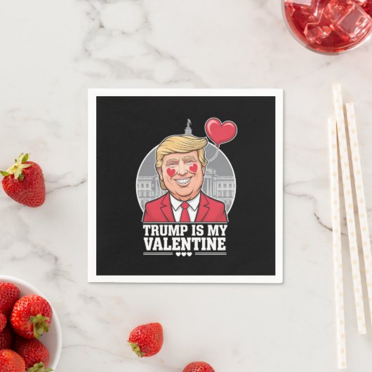 Trump is mijn Valentijn retro Valentijnsdag Servet (Insitu)