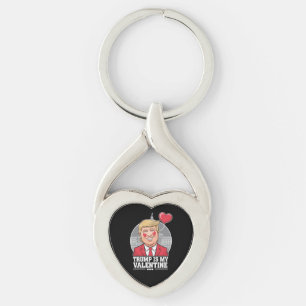 Trump is mijn Valentijn retro Valentijnsdag Sleutelhanger