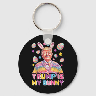 Trump Is My Bunny - Grappige Trump-konijnenoren Sleutelhanger
