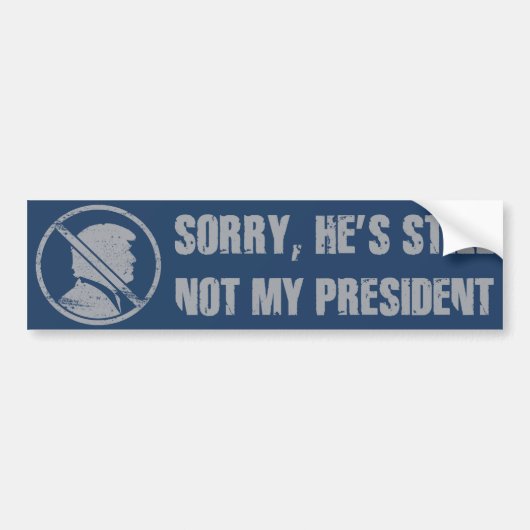 Trump is niet mijn President Bumpersticker (Voorkant)