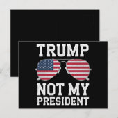Trump is niet mijn President tegen Trump Briefkaart (Voorkant / Achterkant)