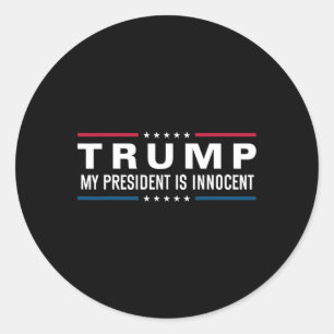 Trump is onschuldig Neem Amerika weer terug 2024 Ronde Sticker