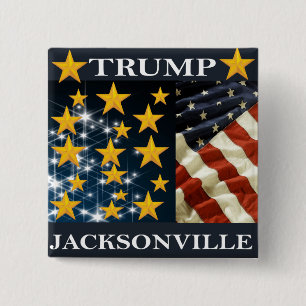 TRUMP JACKSONVILLE VIERKANTE BUTTON 5,1 CM