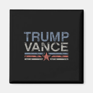 Trump Jd Vance 2024 Retro Stripe Trump Vance 2024 Magneet
