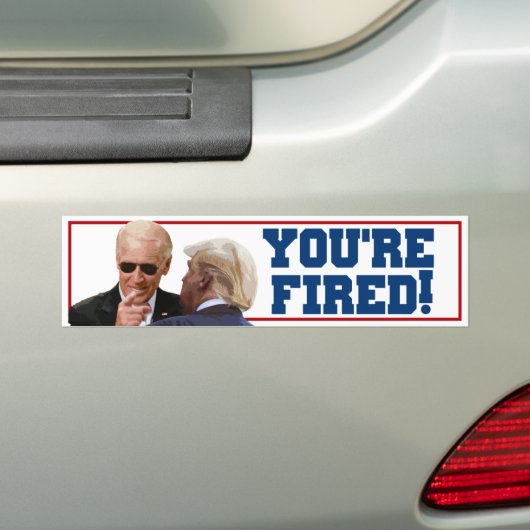 Trump Je bent Fired Biden 2024 Bumpersticker (Op auto)