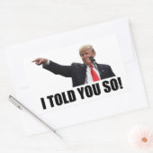TRUMP, JE VOUS L'AI DIT ! Stickers carrés (Enveloppe)