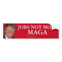 Trump Jobs not Mobs MAGA Bumper Sticker