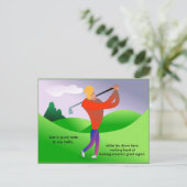 Trump Jouer Golf Politique Carte Postale (Debout devant)