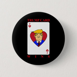 Trump-kaart wint presidentsverkiezingen  ronde button 5,7 cm