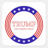 Trump Keep America Vierkante Sticker (Voorkant)