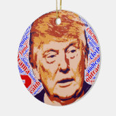 Trump Keramisch Ornament (Links)