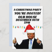 TRUMP KERSTFEEST AANGEPASTE UITNODIGINGEN (Voorkant / Achterkant)