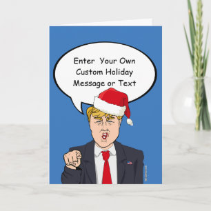 Trump-kerstkaart - Pas uw bericht aan -.pn Feestdagen Kaart