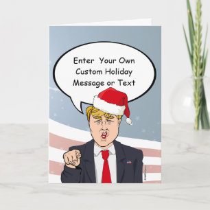 Trump-kerstKaart - Pas uw bericht aan -.pn Feestdagen Kaart