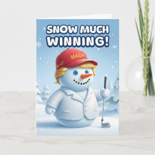 Trump Kerstkaart   Sneeuwman Trump Kaart