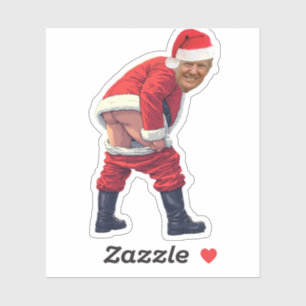 trump kerstman Donald Trump Beeld  Sticker