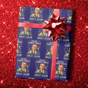 Trump Kerstman Hoed   Maak Kerstmis Groot Again Bl Cadeaupapier