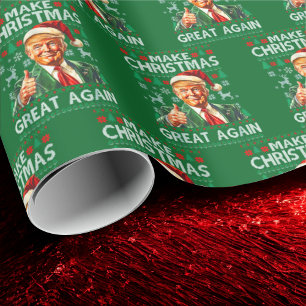 Trump Kerstman Hoed Maak Kerstmis Weer Groot Gro Cadeaupapier