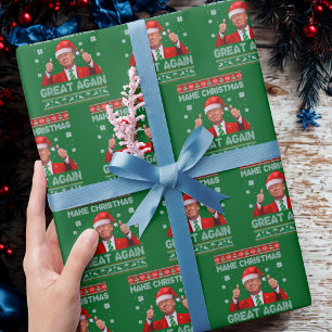 Trump Kerstman Hoed, Trump maakt kerst weer geweld Cadeaupapier