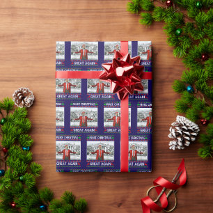 Trump Kerstman Hoed Trump Maakt Kerstmis Groots Cadeaupapier