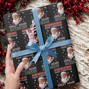 Trump Kerstman Maak Kerstmis Weer Groot Cadeaupapier