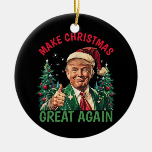 Trump Kerstmis, maak Kerstmis weer geweldig Keramisch Ornament (Voorkant)