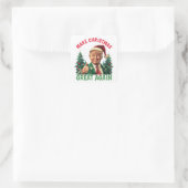 Trump Kerstmis, maak Kerstmis weer geweldig Vierkante Sticker (Tas)