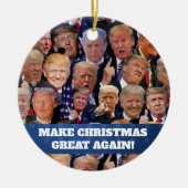 Trump-kerstversiering Keramisch Ornament (Voorkant)