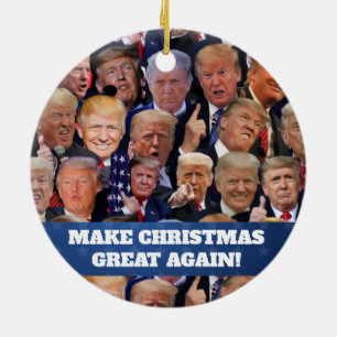 Trump-kerstversiering Keramisch Ornament
