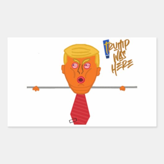Trump Kilroy Light Rechthoekige Sticker (Voorkant)