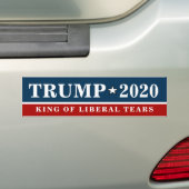Trump - KING OF LIBERAL TEARS Quotes - Funny Bumpersticker (Op auto)