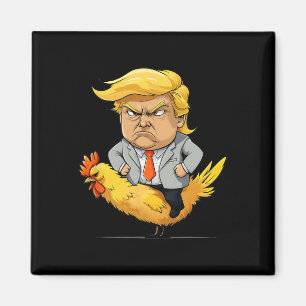 Trump Kippen Jockey Satire - Grappige Politieke Hu Magneet