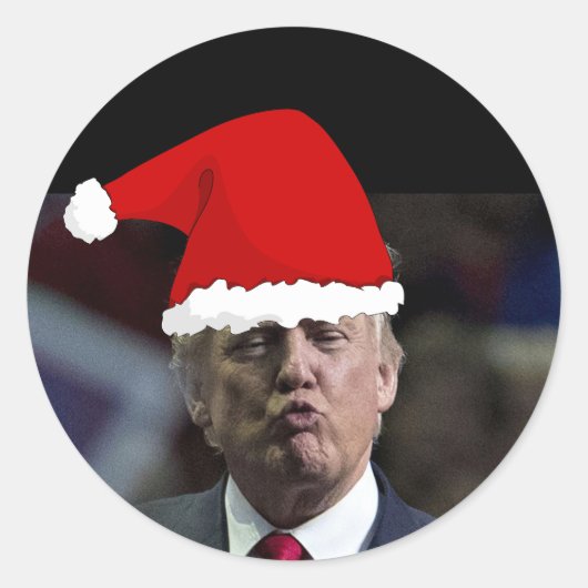 TRUMP KISS KERST STICKERS (Voorkant)