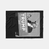 Trump kogel in de lucht fleece deken (Voorkant (Horizontaal))