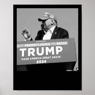 Trump kogel in de lucht poster