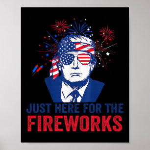 Trump Komt Hier Net Voor De Vuurwerk Morsige Vierd Poster