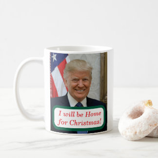 Trump komt naar huis voor kerst koffiemok