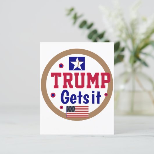 Trump krijgt het! (Staand voorkant)