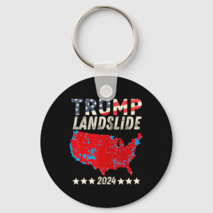 Trump Landslide 2024 electorale kaart Steun Trump Sleutelhanger