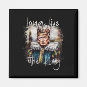 Trump Lang leve de Koning Grappige Trump Waterverf Magneet